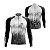 CAMISA CICLISMO MASCULINA BIKE WEAR MANGA LONGA FLOREST BRANCO/PRETO TAMANHO G - Imagem 1