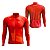 CAMISA CICLISMO MASCULINA BIKE WEAR MANGA LONGA VERMELHA TAMANHO M - Imagem 1