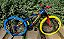 BICICLETA MTB FREERIDE ARO (26) PRO-X MANDRAKE KIT 21 VELOCIDADES FREIO DISC MECÂNICO COR AZUL/VERMELHO/AMARELO - Imagem 5