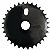 RODA DENTADA 32 DENTES FECHADA SEM FURO EM AÇO PRETO (PARA PEDEVELA MONOBLOCO) - Imagem 1