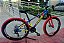 BICICLETA MTB FREERIDE ARO (26) PRO-X MANDRAKE KIT 24 VELOCIDADES FREIO DISC MECÂNICO COR AZUL/VERMELHO/AMARELO - Imagem 1