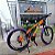 BICICLETA MTB FREERIDE ARO (26) PRO-X MANDRAKE KIT 24 VELOCIDADES FREIO DISC HIDRÁULICO COR LARANJA/ROXO - Imagem 1