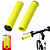 PAR DE MANOPLA PUNHO BIKE MTB ABSOLUTE AMARELO NEON SILICONE - Imagem 2