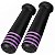 PAR DE MANOPLA PUNHO BIKE MTB NEOPAK PRETO/LILAS BORRACHA - Imagem 1