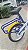 BICICLETA ARO (16) MASCULINA TIPO MONARETA S/MARCHA AZUL/AMARELA - Imagem 9