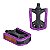 PEDAL BICOLOR EXPORT PRETO/ROXO 1/2 SEM ESFERA "EIXO FINO" - Imagem 1