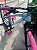 BICICLETA MTB FREERIDE ARO (26) ABSOLUTE BRUTUS 8V KIT VELOFORCE 8V FREIO DISC HIDRÁULICO COR AZUL/BRANCO/ROSA - Imagem 2