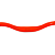 GUIDAO MTB DH 31,8X780MM ALUMINIO CURVO LARANJA NEON - Imagem 1