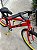 BICICLETA ARO (24) MASCULINA COR VERMELHA S/ MARCHA FREIOS V-BRAKE GTI THOR - Imagem 6