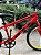 BICICLETA ARO (24) MASCULINA COR VERMELHA S/ MARCHA FREIOS V-BRAKE GTI THOR - Imagem 4