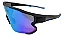 OCULOS CICLISMO ESPELHADO UV400 ELLEVEN PRETO/AZUL - Imagem 5