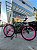 BICICLETA MTB ARO (29) TRACK 7 VELOCIDADES (1X7) FREIO DISC MECÂNICO TAMANHO 15 (P) GRAFITE/PINK EM AÇO CARBONO - Imagem 1