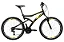 BICICLETA MTB ARO (26) CALOI ANDES KIT 21 VELOCIDADES FREIO V-BRAKE COR PRETO/AMARELO - Imagem 2