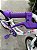 BICICLETA ARO (20) FEMININA CALOI CECI S/ MARCHA FREIO V-BRAKE COM CESTA COR BRANCO/ROXO - Imagem 5