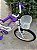 BICICLETA ARO (20) FEMININA CALOI CECI S/ MARCHA FREIO V-BRAKE COM CESTA COR BRANCO/ROXO - Imagem 6