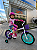 BICICLETA ARO (16) FEMININA CALOI CECI S/ MARCHA FREIO V-BRAKE COM CESTA COR BRANCO/ROXO - Imagem 1