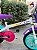 BICICLETA ARO (16) FEMININA CALOI CECI S/ MARCHA FREIO V-BRAKE COM CESTA COR BRANCO/ROXO - Imagem 10