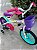 BICICLETA ARO (16) FEMININA CALOI CECI S/ MARCHA FREIO V-BRAKE COM CESTA COR BRANCO/ROXO - Imagem 5