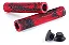 PAR DE MANOPLA PUNHO BIKE BMX BORRACHA VELOOH 165MM VERMELHO/PRETO - Imagem 1