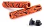 PAR DE MANOPLA PUNHO BIKE BMX BORRACHA VELOOH 165MM LARANJA/PRETO - Imagem 1