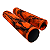 PAR DE MANOPLA PUNHO BIKE BMX BORRACHA VELOOH 165MM LARANJA/PRETO - Imagem 2