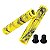 PAR DE MANOPLA PUNHO BIKE BMX BORRACHA VELOOH 165MM AMARELO/PRETO - Imagem 1
