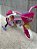 BICICLETA ARO (12) FEMININA COR ROSA/BRANCO S/MARCHA MARCA NATHOR PRINCESAS COM CESTA - Imagem 7