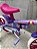 BICICLETA ARO (12) FEMININA COR VIOLETA/LILAS/BRANCO NATHOR COM CESTA - Imagem 4