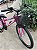 BICICLETA ARO (26) FEMININA COR PINK C/MARCHA 18V MARCA MILANO AUTUNM COM CESTA QUADRO REBAIXADO - Imagem 6
