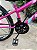 BICICLETA ARO (26) FEMININA COR PINK C/MARCHA 18V MARCA MILANO AUTUNM COM CESTA QUADRO REBAIXADO - Imagem 5