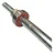 EIXO TRASEIRO 3/8X200MM GROSSO COM ESPAÇADOR COM ROLAMENTO PARA CUBO DE ALUMINIO - Imagem 3