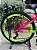 BICICLETA MTB FREERIDE ARO (26) VIKINGX TUFF-25 CAMBIO 21 VELOCIDADES FREIO DISC MECÂNICO COR ROSA/VERDE - Imagem 2