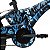 BICICLETA ARO (20) MASCULINA COR CAMUFLADA AZUL S/MARCHA FREIO V-BRAKE MARCA GROOVE - Imagem 8