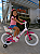 BICICLETA ARO (16) FEMININA COR BRANCO/ROSA S/MARCHA FREIO V-BRAKE MARCA GROOVE MY BIKE - Imagem 1