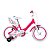 BICICLETA ARO (16) FEMININA COR ROSA/BRANCO S/MARCHA FREIO V-BRAKE MARCA GROOVE MY BIKE - Imagem 1