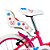 BICICLETA ARO (16) FEMININA COR ROSA/BRANCO S/MARCHA FREIO V-BRAKE MARCA GROOVE MY BIKE - Imagem 4