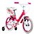 BICICLETA ARO (16) FEMININA COR ROSA/BRANCO S/MARCHA FREIO V-BRAKE MARCA GROOVE MY BIKE - Imagem 2
