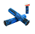 PAR DE MANOPLA PUNHO BIKE BMX3 ABSOLUTE AZUL/PTO (160MM) - Imagem 1