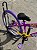 BICICLETA MTB FREERIDE ARO (26) VIKINGX TUFF-25 CAMBIO 8 VELOCIDADES FREIO DISC HIDRAULICO COR ROXO/AMARELO/BRANCO - Imagem 4