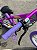 BICICLETA MTB FREERIDE ARO (26) VIKINGX TUFF-25 CAMBIO 8 VELOCIDADES FREIO DISC HIDRAULICO COR ROXO/AMARELO/BRANCO - Imagem 8