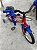 BICICLETA ARO (16) MASCULINA COR VERMELHO FERRARI/AZUL S/MARCHA MARCA MILANO GROW UP - Imagem 10