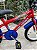 BICICLETA ARO (16) MASCULINA COR VERMELHO FERRARI/AZUL S/MARCHA MARCA MILANO GROW UP - Imagem 7