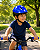 CAPACETE INFANTIL AZUL ELLEVEN KIDS TAMANHO M (50-58) - Imagem 1
