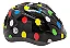 CAPACETE INFANTIL PRETO COM BOLINHAS ELLEVEN OUTMOLD SERIES TAMANHO M (53-57) - Imagem 2