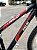 BICICLETA ARO (24) PRETO/VERMELHO 21 VELOCIDADES (3X7) FREIO V-BRAKE CALOI WILD (USADA) - Imagem 4