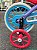 BICICLETA ARO (12) FEMININA ROXO/AZUL/CORAL S/MARCHA FREIO V-BRAKE NATHOR  STITCH - Imagem 4
