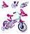 BICICLETA ARO (12) FEMININA AZUL/ROSA S/MARCHA FREIO V-BRAKE NATHOR BARBIE - Imagem 1