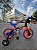 BICICLETA ARO (12) MASCULINA PRETO/LARANJA/AZUL S/MARCHA FREIO V-BRAKE NATHOR HOT WEELS - Imagem 2