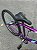 BICICLETA ARO (24) FEMININA COR VIOLETA SEM MARCHA MARCA MILANO QUADRO REBAIXADO COM CESTA - Imagem 4