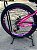 BICICLETA MTB FREERIDE ARO (26) VIKINGX TUFF X-25 CAMBIO 7 VELOCIDADES(1x7) FREIO DISCO MECÂNICO COR ROSA/ROXO - Imagem 7